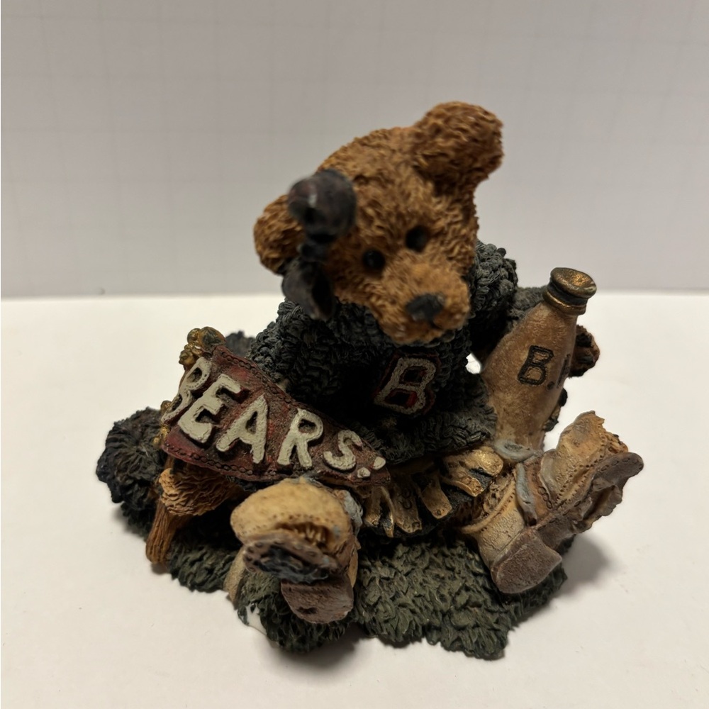 Boyds Bears Brown and Gray Cheerleader Bear Figurine